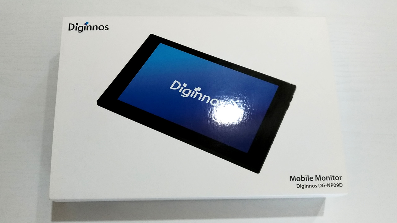 物品 Diginnos DG-NP09D 8.9インチ バッテリー内蔵モバイルモニター