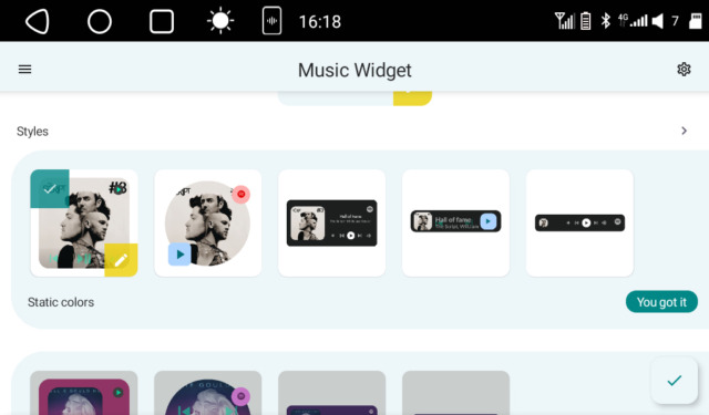 Music Widget